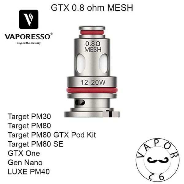 gtx 0.8ohm mesh coil vaporesso